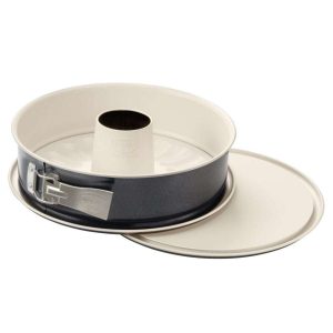 103016-Keramik Springform mit Doppelboden 28 cm mit Flach- und Rohrboden