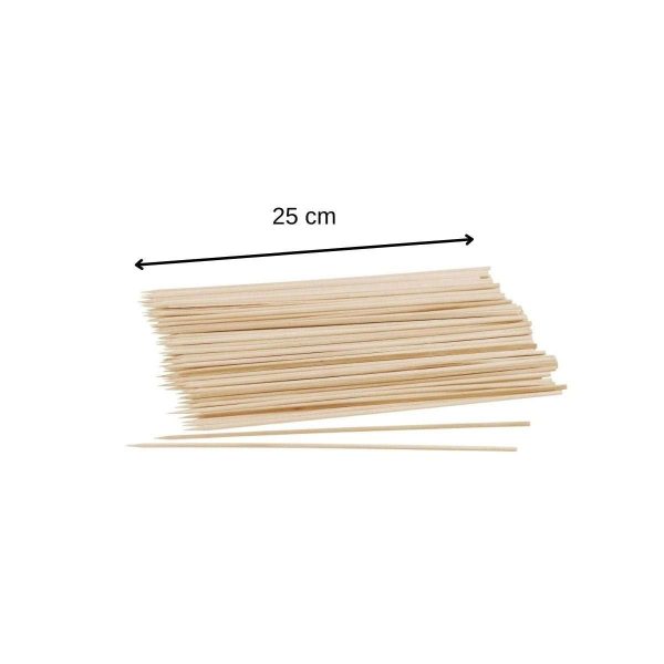 103203-Set aus Holzspieße 25 cm mit 50 Stück aus FSC-zertifiziertem Holz - Maße