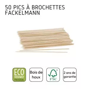 103203-Set aus Holzspieße 25 cm mit 50 Stück aus FSC-zertifiziertem Holz - Angaben