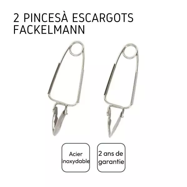 103231-2er Set Schneckenzange speziell zum Essen von Schnecken aus Edelstahl - Angaben