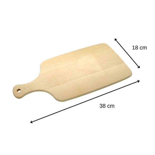 103209-Griffbrett aus Holz - Buche - mit den Maßen 38 x 18 cm in rechteckiger Form - Maße