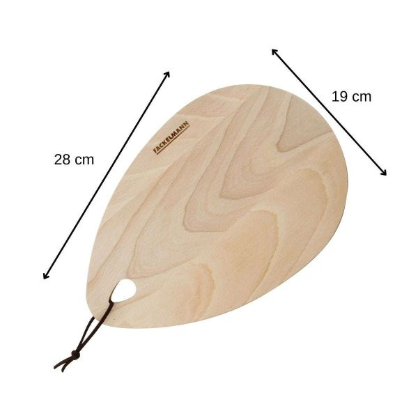 103210-Ovales Schneidebrett aus Holz mit FSC-Zertifizierung und den Maßen 28 x 19 cm - Maße
