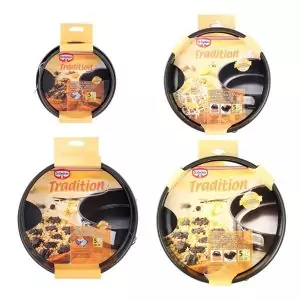 103002-Edelstahl Springformen Set bestehend aus 4 Stück Springformen 18, 24, 26 und 28 cm - Verpackung