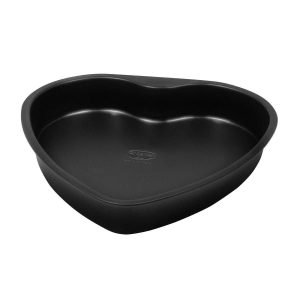 103007-Herz Kuchenform aus Edelstahl mit Anti-Haftbeschichtung in schwarz
