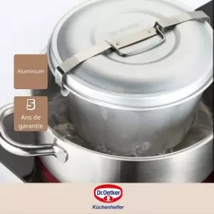103031-Wasserbadform 2500 ml aus Aluminium und bis 230 Grad Celsius hitzebeständig im Backofen - Angaben