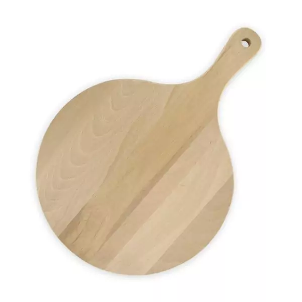 103208-Pizzabrett aus Holz für Pizza & Flammkuchen mit den Maßen 30 cm Ø und mit Griff