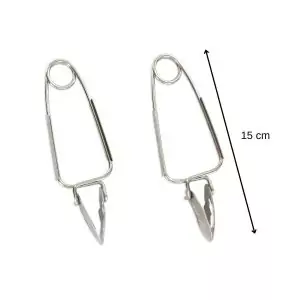 103231-2er Set Schneckenzange speziell zum Essen von Schnecken aus Edelstahl - Maße