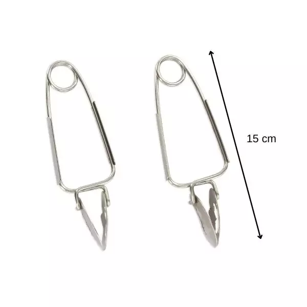 103231-2er Set Schneckenzange speziell zum Essen von Schnecken aus Edelstahl - Maße