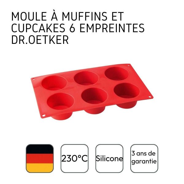 103030-Silikon Muffinform 6er aus Silikon für 6-Stück Muffins mit Antihaft-Eigenschaften - Angaben