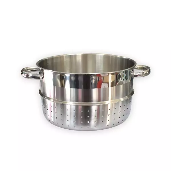 102811-Edelstahl Dampfentsafter groß mit 26 cm Durchmesser für bis zu 7 Liter Obst und max. 2,5 Liter Saft - Siebeinsatz