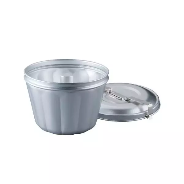 103031-Wasserbadform 2500 ml aus Aluminium und bis 230 Grad Celsius hitzebeständig im Backofen
