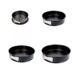 103002-Edelstahl Springformen Set bestehend aus 4 Stück Springformen 18, 24, 26 und 28 cm