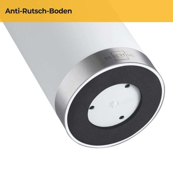 100528A - Messerblock mit Borsteneinsatz für den universellen Einsatz aus recyceltem Kunststoff in weiß - mit Anti-Rutsch Boden