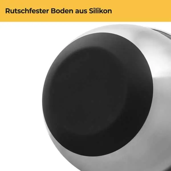 100530 - Schüsseln mit Deckel Set aus Edelstahl mit 3 Schüsseln von 4,7L, 2,8L und 1,4L - rutschfest