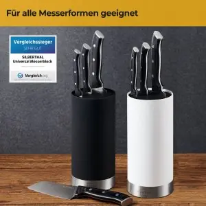 100528 - Messerblock mit Borsteneinsatz für den universellen Einsatz aus recyceltem Kunststoff - für alle Messerformen geeignet