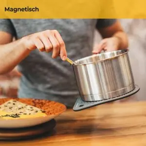 100529 - Magnetischer Topfuntersetzer für Induktionstöpfe und -Pfannen aus rutschfestem Silikon - magnetisch