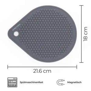 100529 - Magnetischer Topfuntersetzer für Induktionstöpfe und -Pfannen aus rutschfestem Silikon - Maße