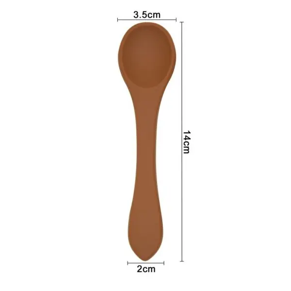 103304-Set Babylöffel aus Silikon mit 4 Stück - Maße