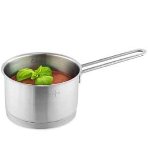 100540-Unbeschichtete Stielkasserolle 16 cm für 2 Liter und auch für Induktion