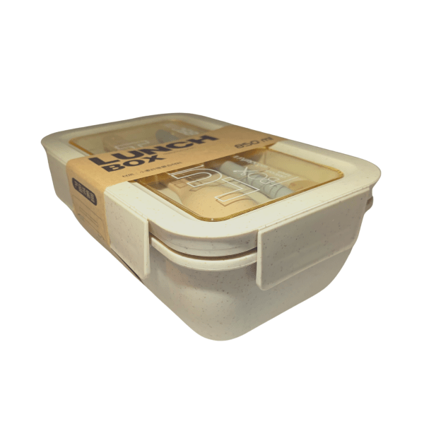 103314A-Lunchbox aus Weizengras mit Löffel und Strohhalm und wiederverwendbar in 850 ml