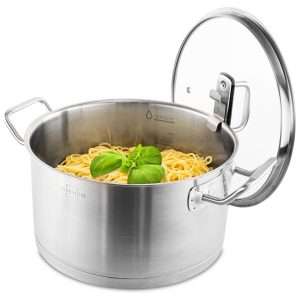 100539-Fleischkochtopf 24 cm mit Glasdeckel für 5800 ml und auch für Induktion