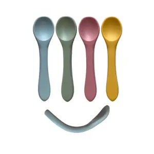 103304-Set Babylöffel aus Silikon mit 4 Stück