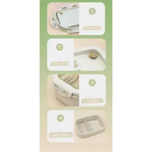 103314A-Lunchbox aus Weizengras mit Löffel und Strohhalm und wiederverwendbar in 850 ml - Beschreibung