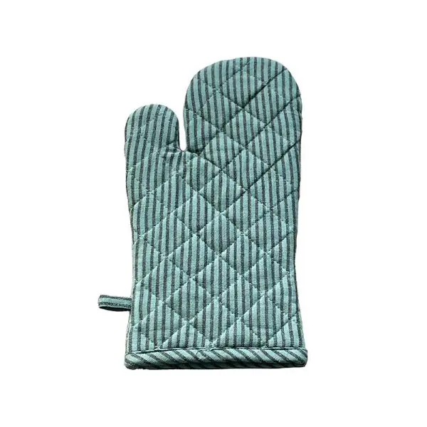 103802D-Kochhandschuh aus Baumwolle und teilweise handgefertigt in blau