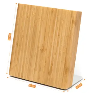 103701-Magnetischer Messerblock aus Bambus ohne Messer - Maße