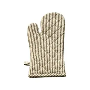 103802B-Kochhandschuh aus Baumwolle und teilweise handgefertigt in natur