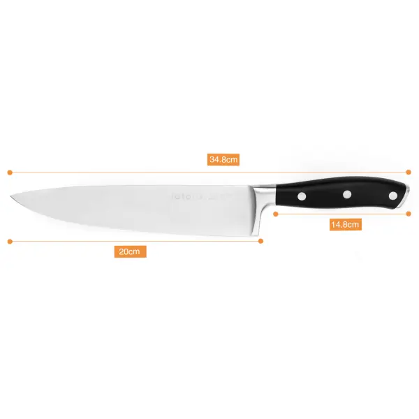 103704 - Chefmesser mit einer 20 cm Klinge aus rostfreiem Edelstahl - Maße