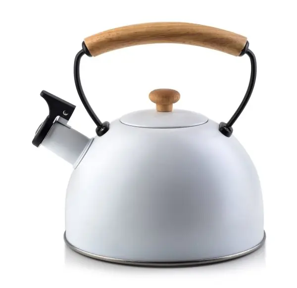 103406A-Wasserkocher aus Edelstahl mit Holzgriff für 2500 ml und für alle Herdarten geeignet