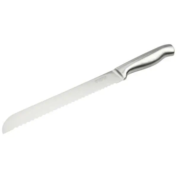 103120-Profi-Brotmesser 33 cm aus einem Stück japanischem Edelstahl und mit Wellenschliff