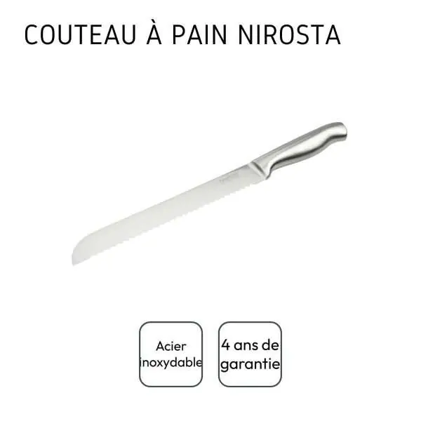 103120-Profi-Brotmesser 33 cm aus einem Stück japanischem Edelstahl und mit Wellenschliff - Angaben