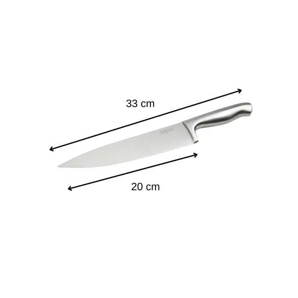 103115-Profi-Kochmesser 33 cm aus einem Stück japanischem Edelstahl gefertigt - Maße