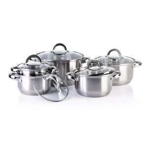 103417-Kochtopf Set 10-teilig bestehend aus 5 Kochtöpfen & 5 Glasdeckeln - auch für Induktion geeignet