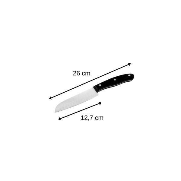 103105-Santokumesser 26 cm, dass ein Anhaften verhindert und einen genieteten Kunststoffgriff POM hat - Maße