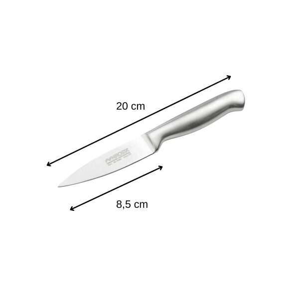 103117-Profi-Schälmesser 20 cm aus einem Stück japanischem Edelstahl - Maße