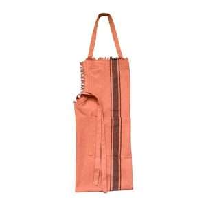 103807B-Schürze aus Baumwolle und teilweise handgefertigt mit Vordertasche in rot