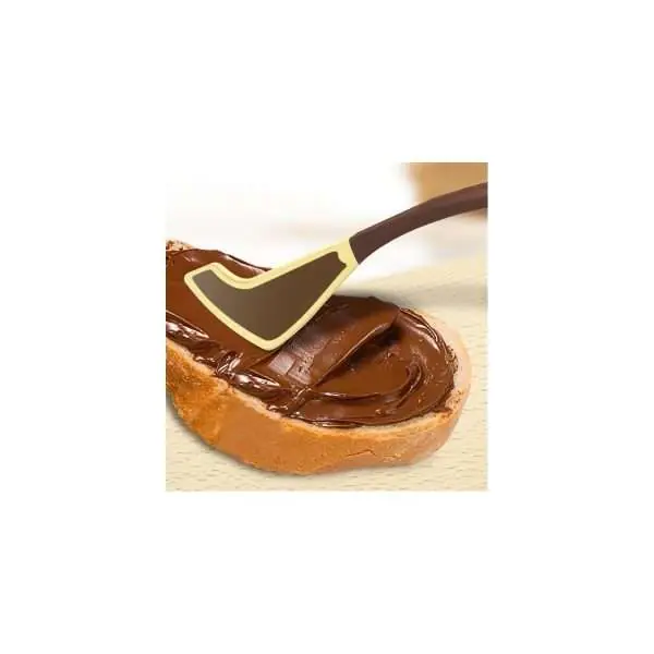 103245-Streichschaber zum gleichmäßigen Verteilen von Marmeladen, Aufstrichen und Honig auf dem Brot - beim Verteilen auf dem Brot