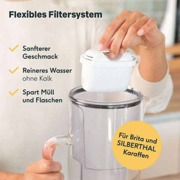 3er Set Wasserfilterkartuschen - flexibles Filtersystem