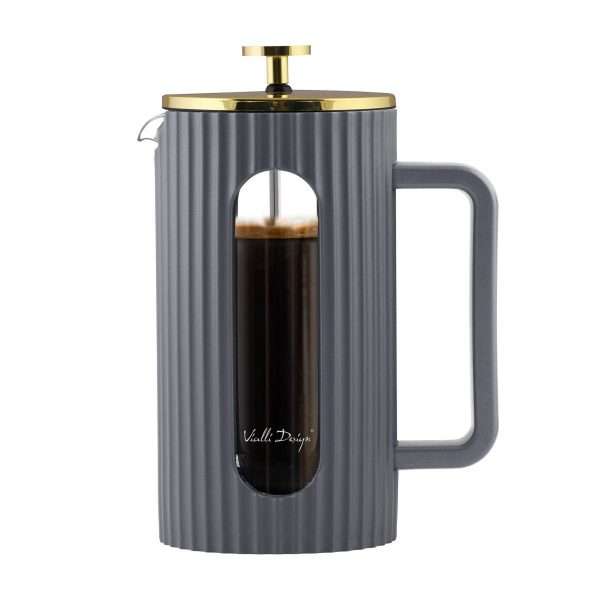 103517-French Press modern 1000ml - mit Kaffee