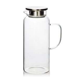 103434-Glaskanne mit Deckel hitzebeständig