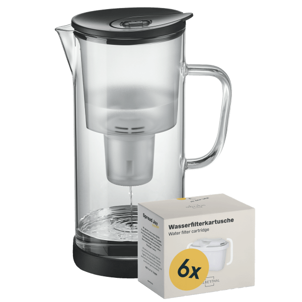 Wasserfilter Kanne 2700ml aus Glas