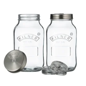 104501-Fermentier-Set 1L - 2x Gläser & Gewichte & Ventile